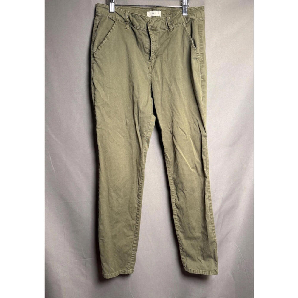 TG LA Women's Size 28 Olive Green‎ Slim Straight Chino Pants